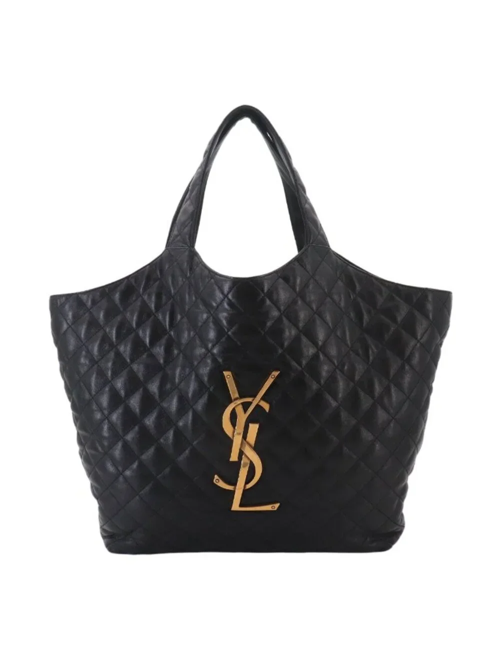 Saint Laurent Icare Maxi Shopping Tote Leather Black